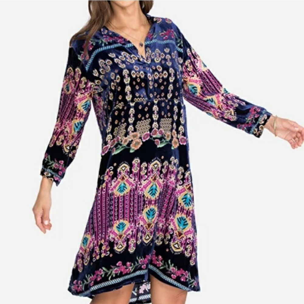 Johnny Was Summer Elora Burnout Dress NWOT